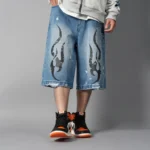 Chew Forever Tribal Denim Five-Pocket Shorts