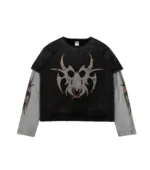 Chew Forever Black Rose Gold Studded Roach Longsleeve