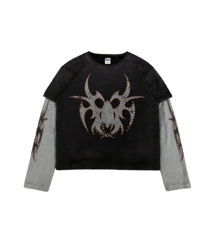 Chew Forever Black Rose Gold Studded Roach Longsleeve