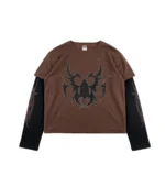 Chew Forever Brown Silver Studded Roach Longsleeve