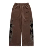 Chew Forever Brown Silver Studded Sweatpants