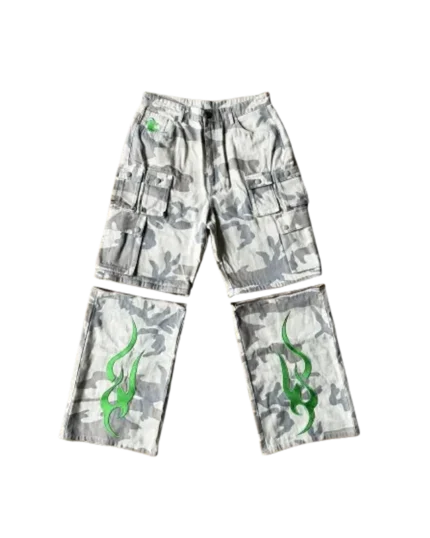 Chew Forever Convertible Snow Camo Denim Cargo