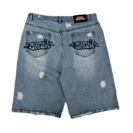 Chew Forever Denim Shorts Blue Back