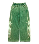Chew Forever Green Rose Gold Studded Sweatpants
