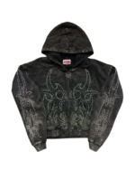 Chew Forever Static Roach Studded Zip Hoodie