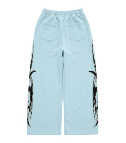 Chew Forever Blue Silver Studded Sweatpants Back