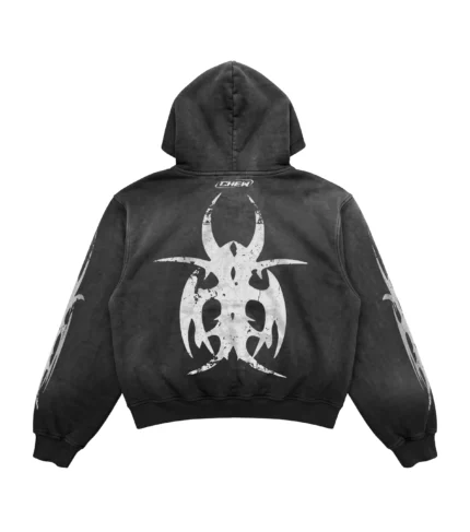Chew Forever Black Roach Hoodie Back