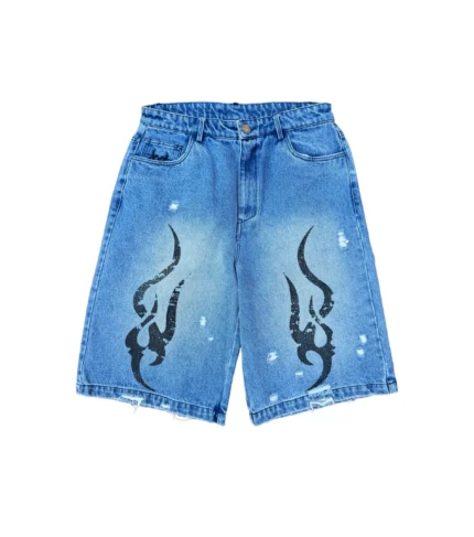 Chew Forever Denim Tribal Printed Shorts