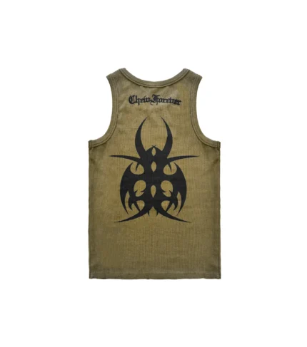 Chew Forever Roach Tank Top Olive Back